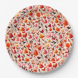 Romantische bloei: Valentijnsdag Papieren Bordje