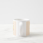 Romantische bloeiende tuinmonogram beige espresso kop (Achterkant)