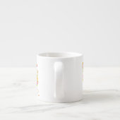 Romantische bloeiende tuinmonogram espresso kop (Achterkant)