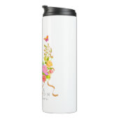 Romantische bloeiende tuinmonogram thermosbeker (Geroteerd rechts)