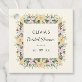 Romantische bloem bruidsbruiloft label