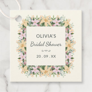 Romantische bloem bruidsbruiloft label