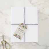 Romantische bloem bruidsfeest cadeautag cadeaulabel (Met Touw)