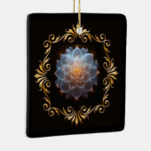 Romantische bloem en gouden Lijst Keramisch Ornament (Rechts)