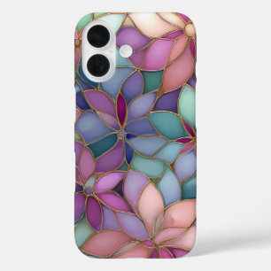 Romantische Bloem Esthetische Glas-in-Lood Hoesje