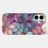 Romantische Bloem Esthetische Glas-in-Lood Hoesje (Achterkant (horizontaal))