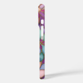 Romantische Bloem Esthetische Glas-in-Lood Hoesje (Achterkant / Links)