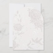 Romantische bloem gouden krans boog bruiloft kaart (Achterkant)