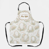 Romantische Bloem Salon Haarstylist Schort (Voorkant)