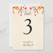 Romantische bloem | Tafelnummerkaartjes Kaart (Voorkant)