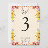 Romantische bloem | Tafelnummerkaartjes Kaart (Voorkant)