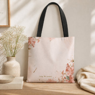 Romantische Bloem Tas Roze Roos Waterverf