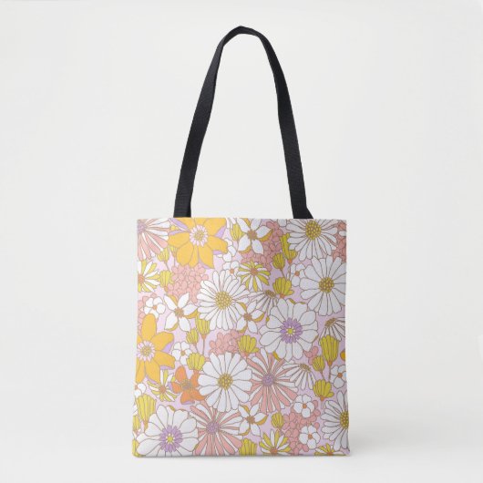 Romantische bloem tote bag (Voorkant)