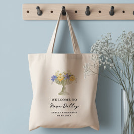 Romantische Bloem Urn Hotel Trouw Welkom Tote Bag