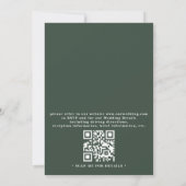 Romantische bloemaccent rustieke QR-code trouw Kaart (Achterkant)