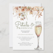 Romantische bloemblaadjes en Prosecco Floral Vrijg Kaart (Voorkant)