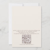 Romantische bloemboog elegante chic QR-code bruilo Kaart (Achterkant)