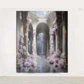 Romantische bloemboog hangend wandkleed (Voorkant)