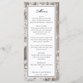 Romantische bloemdruk in het menu van de houtbruil (Voorkant)