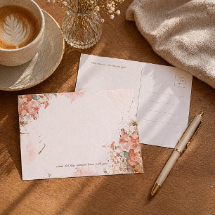 Romantische Bloemen Ansichtkaart Aquarel Herinneri Feestdagenkaart