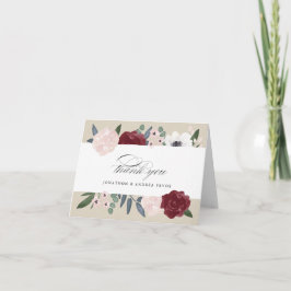 Romantische bloemen bedankt