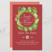 Romantische Bloemen Bewaar de datum Veel kleurthem (Voorkant / Achterkant)