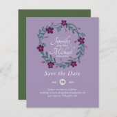 Romantische Bloemen Bewaar de datum Veel kleurthem (Voorkant / Achterkant)