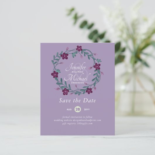 Romantische Bloemen Bewaar de datum Veel kleurthem (Staand voorkant)