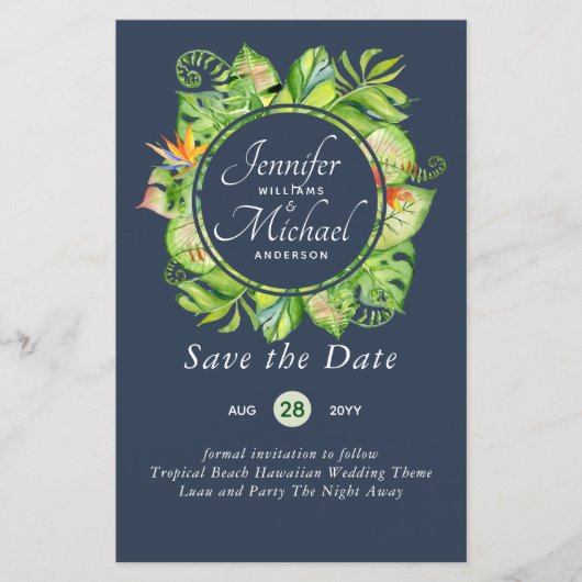 Romantische Bloemen Bewaar de datum Veel kleurthem (Voorkant)