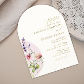 Romantische Bloemen Boog Lente Zomer Herfst Huweli Kaart