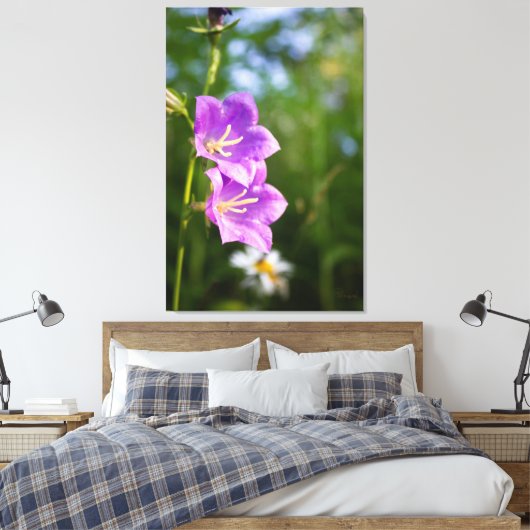 Romantische Bloemen – Botanische Fantasy Boho Canvas Afdruk (Insitu (Slaapkamer))