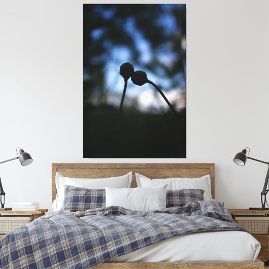 Romantische Bloemen – Botanische Fantasy Boho Canvas Afdruk (Insitu (Slaapkamer))
