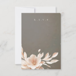 Romantische bloemen bruiloft maaltijd keuzes RSVP