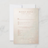 Romantische bloemen bruiloft maaltijd keuzes RSVP (Achterkant)