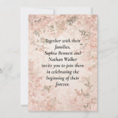 Romantische bloemen bruiloft uitnodiging | Elegant (Achterkant)