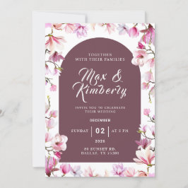 Romantische bloemen bruiloftsinvatie kaart