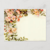 Romantische bloemen Budget bruiloft uitnodiging (Achterkant)