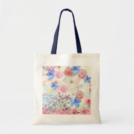 Romantische Bloemen Canvas tas - Vrouwelijk Zacht 