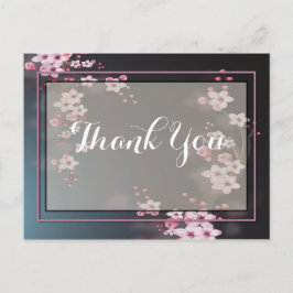 Romantische bloemen dank je briefkaart