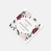 Romantische Bloemen Drank servetten (Hoek)