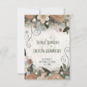 Romantische Bloemen Elegante Inspirivity Bruiloft  RSVP Kaartje (Voorkant)