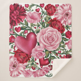Romantische Bloemen Fleece Deken