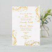 Romantische Bloemen Franse Rococo Beide ouders Tro Folie Uitnodiging (Staand Voorkant)