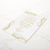 Romantische Bloemen Franse Rococo Beide ouders Tro Folie Uitnodiging (Gedraaid)