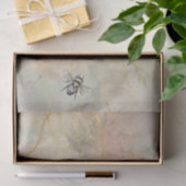 Romantische Bloemen Geel Roze Wit Decoupage Tissuepapier (Geschenk)