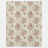 Romantische  Bloemen Gezellige Shabby Chic Charm Fleece Deken (Voorkant)