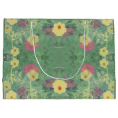 Romantische Bloemen "Happy Birthday" Medium Gift B Groot Cadeauzakje (Achterkant)