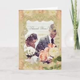 Romantische bloemen - Hartelijk dank Bedankkaart