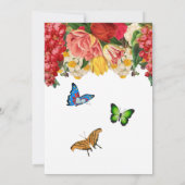 Romantische  Bloemen Huwelijksuitnodiging Kaart (Achterkant)