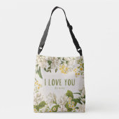 Romantische Bloemen I Love You Be Mine Cross Body  Crossbody Tas (Achterkant)